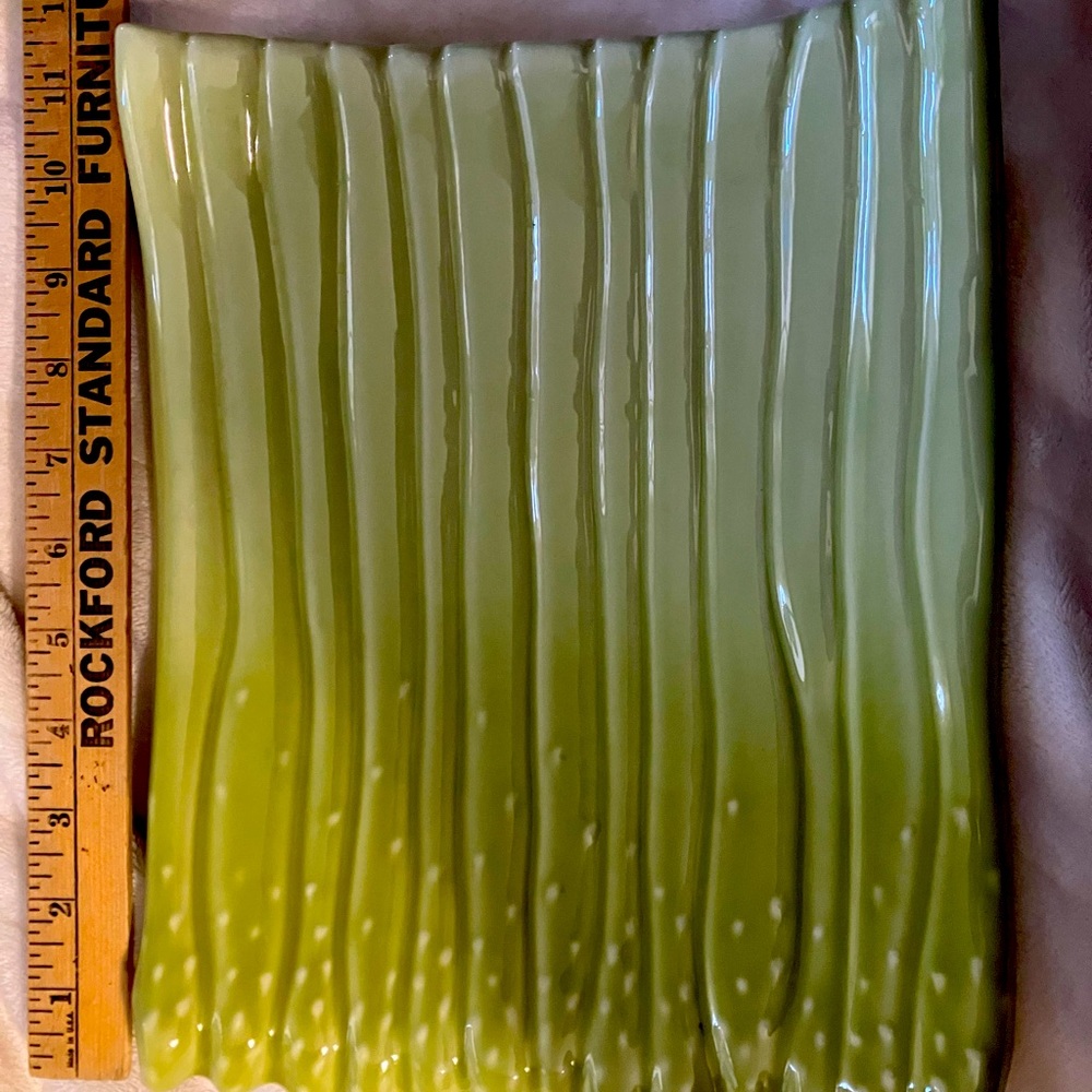 Crate and Barrel Asparagus platter. 12”
